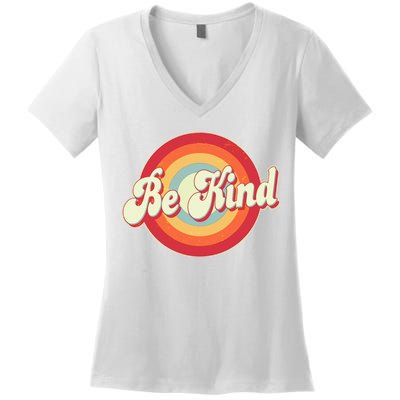 Retro Vintage Be Kind Women's V-Neck T-Shirt