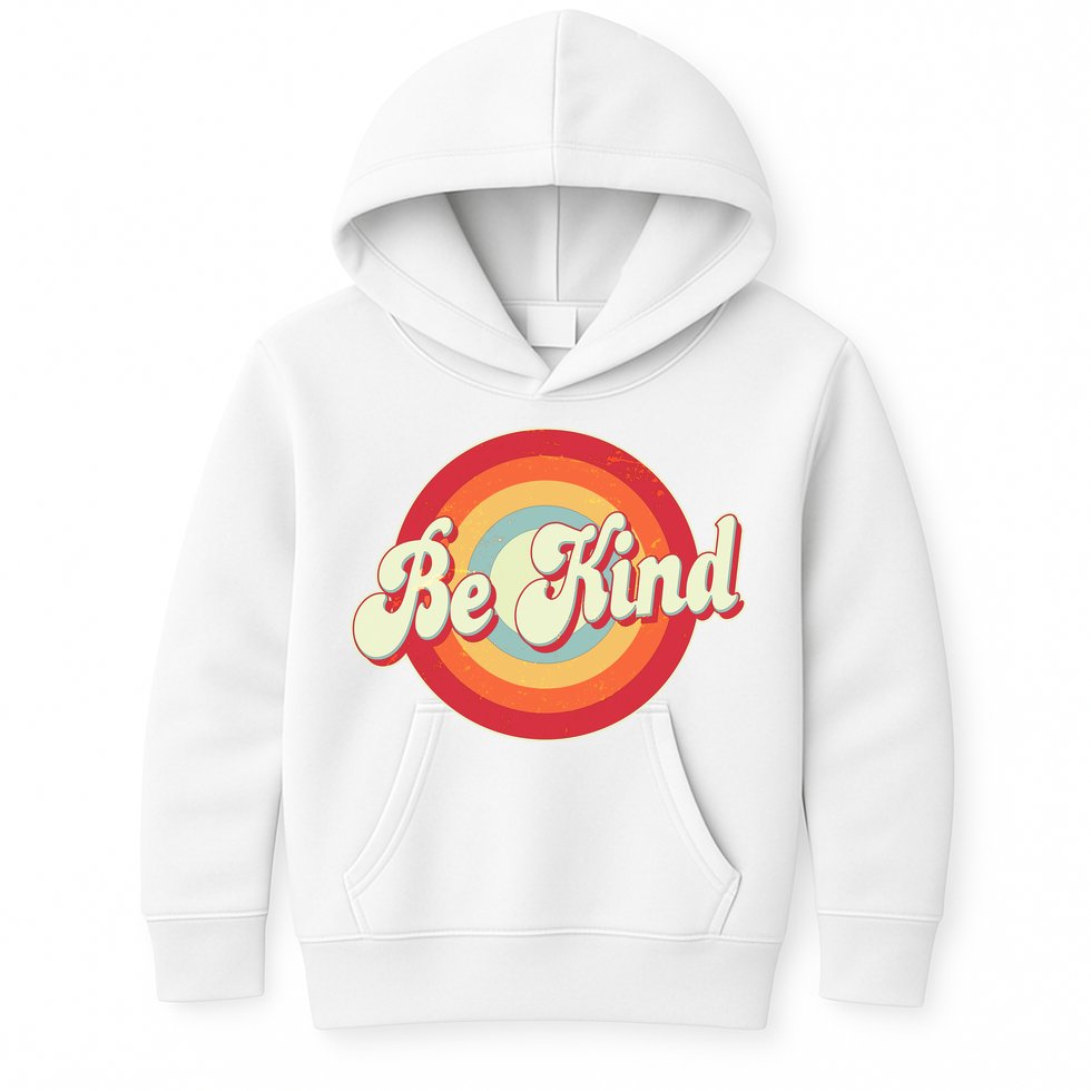 Retro Vintage Be Kind Kids Hoodie