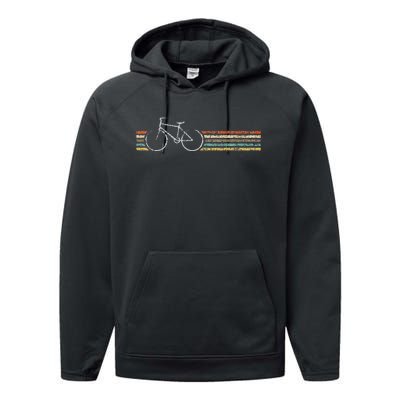 Retro Vintage Bicycle T Bike Biking Cycle Cycling Gift Performance Fleece Hoodie