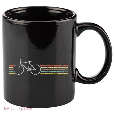 Retro Vintage Bicycle T Bike Biking Cycle Cycling Gift 11oz C Handle Ceramic Mug