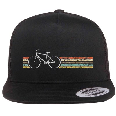 Retro Vintage Bicycle T Bike Biking Cycle Cycling Gift Flatbill Hat