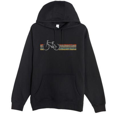 Retro Vintage Bicycle T Bike Biking Cycle Cycling Gift Premium Pullover Hoodie