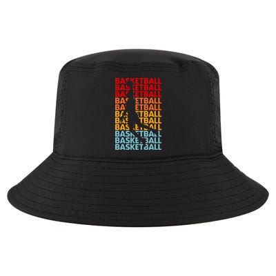Retro Vintage Basketball Typography Basketball Player Silhouette Basketball Fan Cool Comfort Performance Bucket Hat