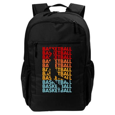 Retro Vintage Basketball Typography Basketball Player Silhouette Basketball Fan Backpack