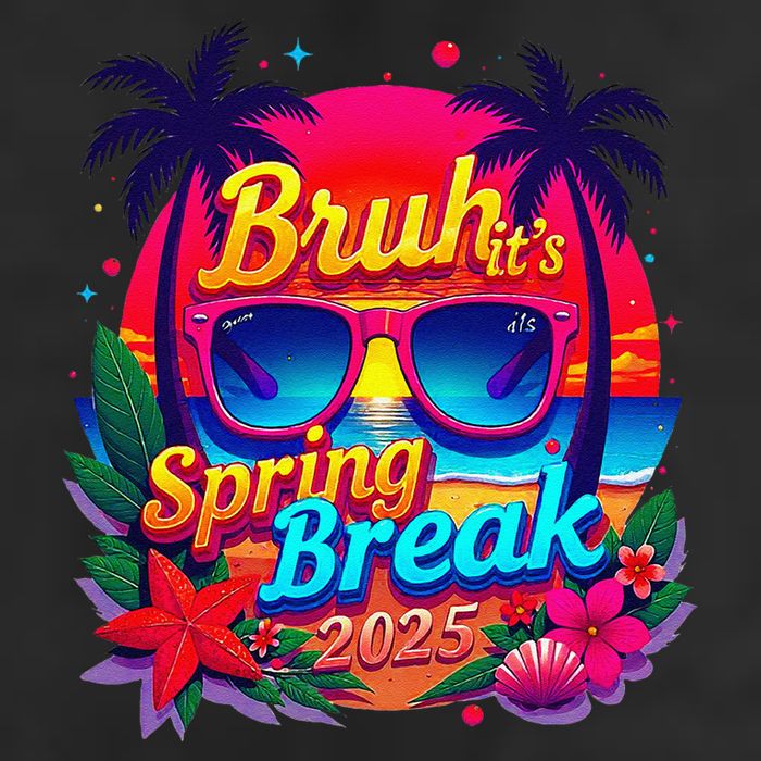 Retro Vintage Bruh its Spring Break 2025 Funny Vacation Trucker Hat