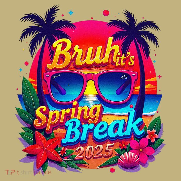 Retro Vintage Bruh its Spring Break 2025 Funny Vacation T-Shirt