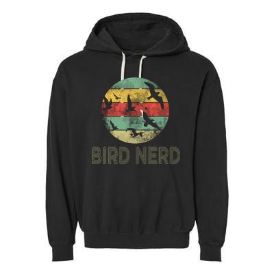Retro Vintage Birding Bird Watching Funny Bird Watcher Garment-Dyed Fleece Hoodie