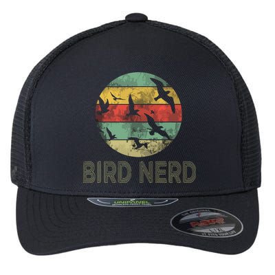 Retro Vintage Birding Bird Watching Funny Bird Watcher Flexfit Unipanel Trucker Cap