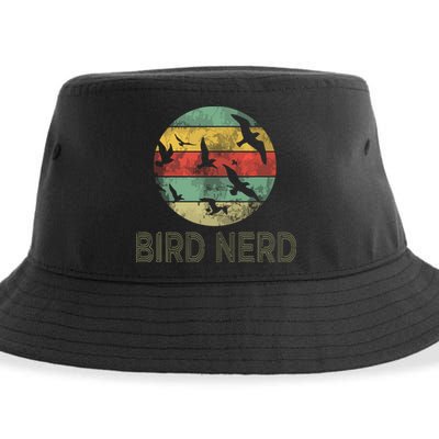 Retro Vintage Birding Bird Watching Funny Bird Watcher Sustainable Bucket Hat
