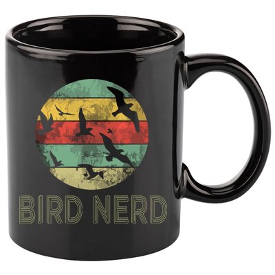 Retro Vintage Birding Bird Watching Funny Bird Watcher 11oz C Handle Ceramic Mug