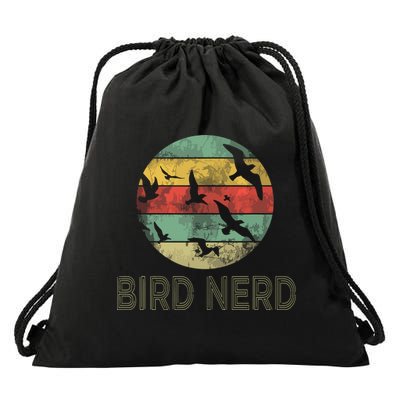 Retro Vintage Birding Bird Watching Funny Bird Watcher Drawstring Bag