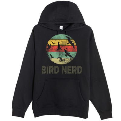 Retro Vintage Birding Bird Watching Funny Bird Watcher Premium Pullover Hoodie