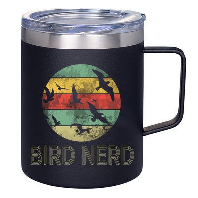 Retro Vintage Birding Bird Watching Funny Bird Watcher 12oz Stainless Steel Coffee Mug