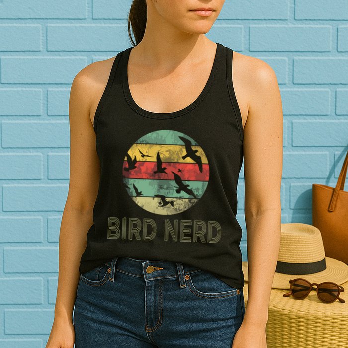 Retro Vintage Birding Bird Watching Funny Bird Watcher Womens Tank Top