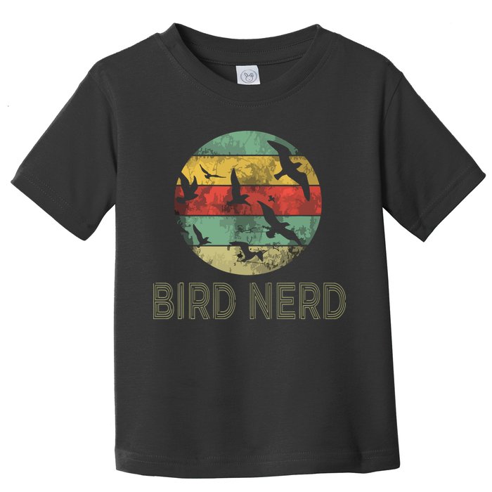 Retro Vintage Birding Bird Watching Funny Bird Watcher Toddler T-Shirt