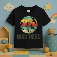 Retro Vintage Birding Bird Watching Funny Bird Watcher Toddler T-Shirt