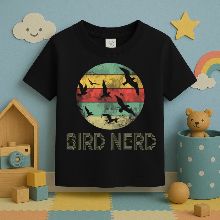 Retro Vintage Birding Bird Watching Funny Bird Watcher Toddler T-Shirt