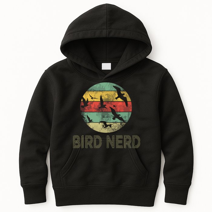 Retro Vintage Birding Bird Watching Funny Bird Watcher Kids Hoodie