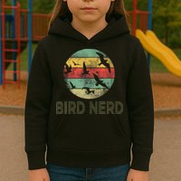 Retro Vintage Birding Bird Watching Funny Bird Watcher Kids Hoodie