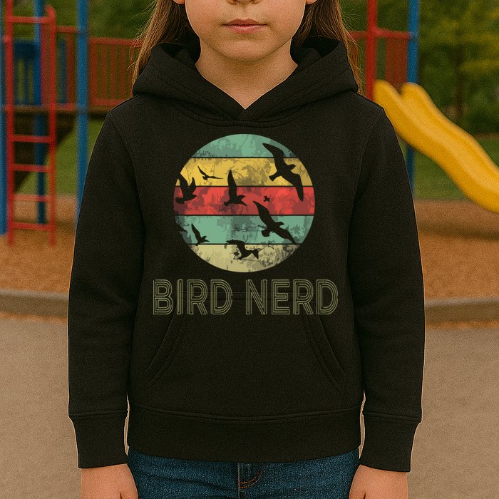 Retro Vintage Birding Bird Watching Funny Bird Watcher Kids Hoodie