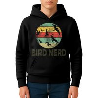 Retro Vintage Birding Bird Watching Funny Bird Watcher Kids Hoodie