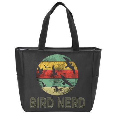 Retro Vintage Birding Bird Watching Funny Bird Watcher Zip Tote Bag