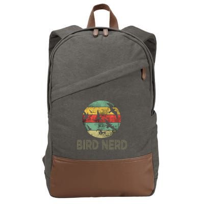 Retro Vintage Birding Bird Watching Funny Bird Watcher Cotton Canvas Backpack
