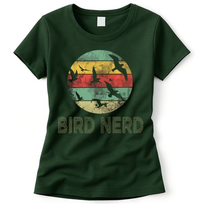Retro Vintage Birding Bird Watching Funny Bird Watcher Womens T-Shirt
