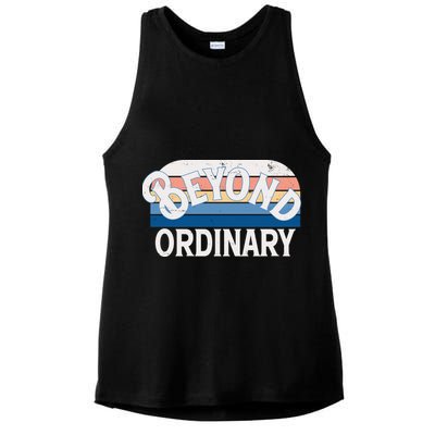 Retro Vintage Beyond Ordinary Ladies PosiCharge Tri-Blend Wicking Tank