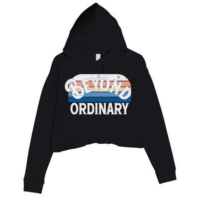 Retro Vintage Beyond Ordinary Crop Fleece Hoodie