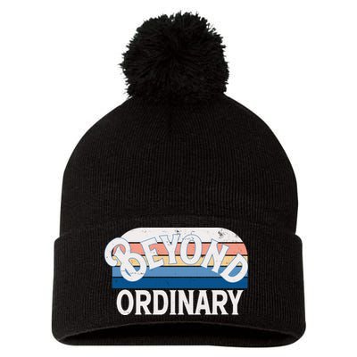 Retro Vintage Beyond Ordinary Pom Pom 12in Knit Beanie