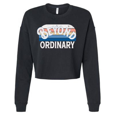 Retro Vintage Beyond Ordinary Cropped Pullover Crew