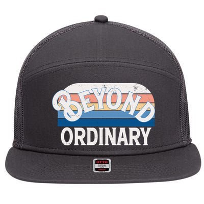 Retro Vintage Beyond Ordinary 7 Panel Mesh Trucker Snapback Hat