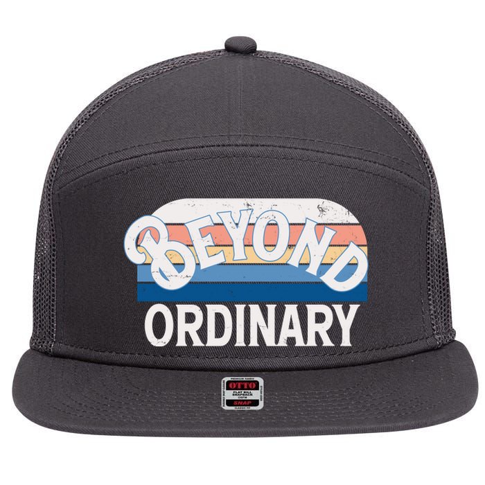 Retro Vintage Beyond Ordinary 7 Panel Mesh Trucker Snapback Hat