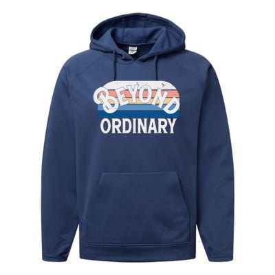 Retro Vintage Beyond Ordinary Performance Fleece Hoodie