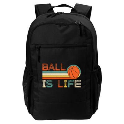 Retro Vintage Ball Is Life Basketball Fans Lover Daily Commute Backpack