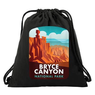 Retro Vintage Bryce Canyon National Park Drawstring Bag