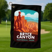 Retro Vintage Bryce Canyon National Park Golf Towel