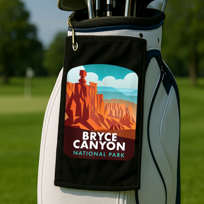 Retro Vintage Bryce Canyon National Park Golf Towel