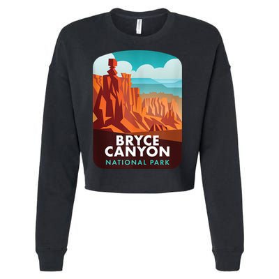 Retro Vintage Bryce Canyon National Park Cropped Pullover Crew
