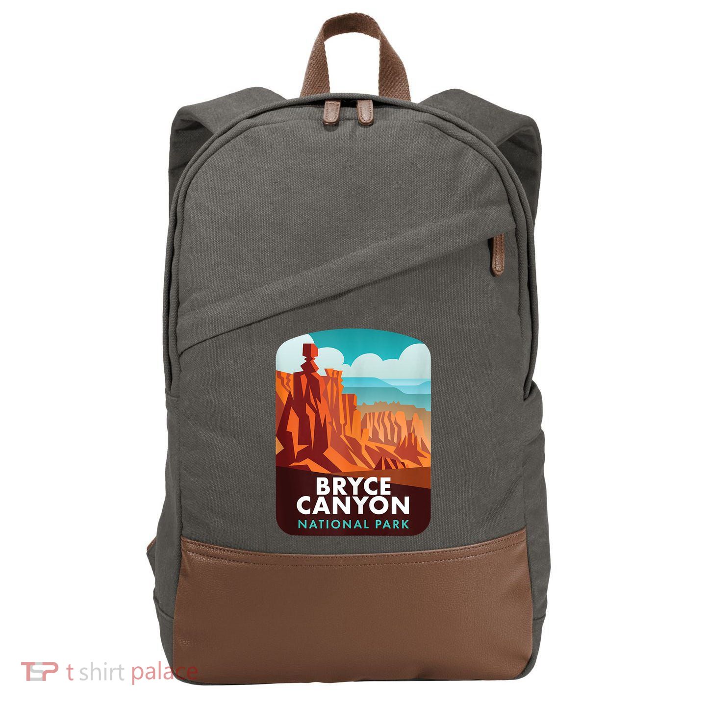 Retro Vintage Bryce Canyon National Park Cotton Canvas Backpack