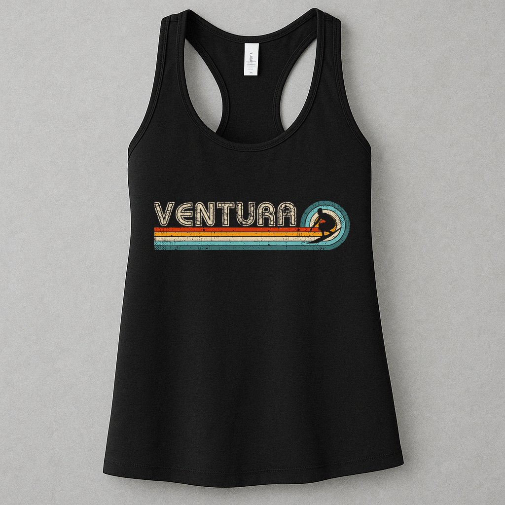 Retro Ventura California Surfing Outfit 1980s Ventura Womens Tank Top