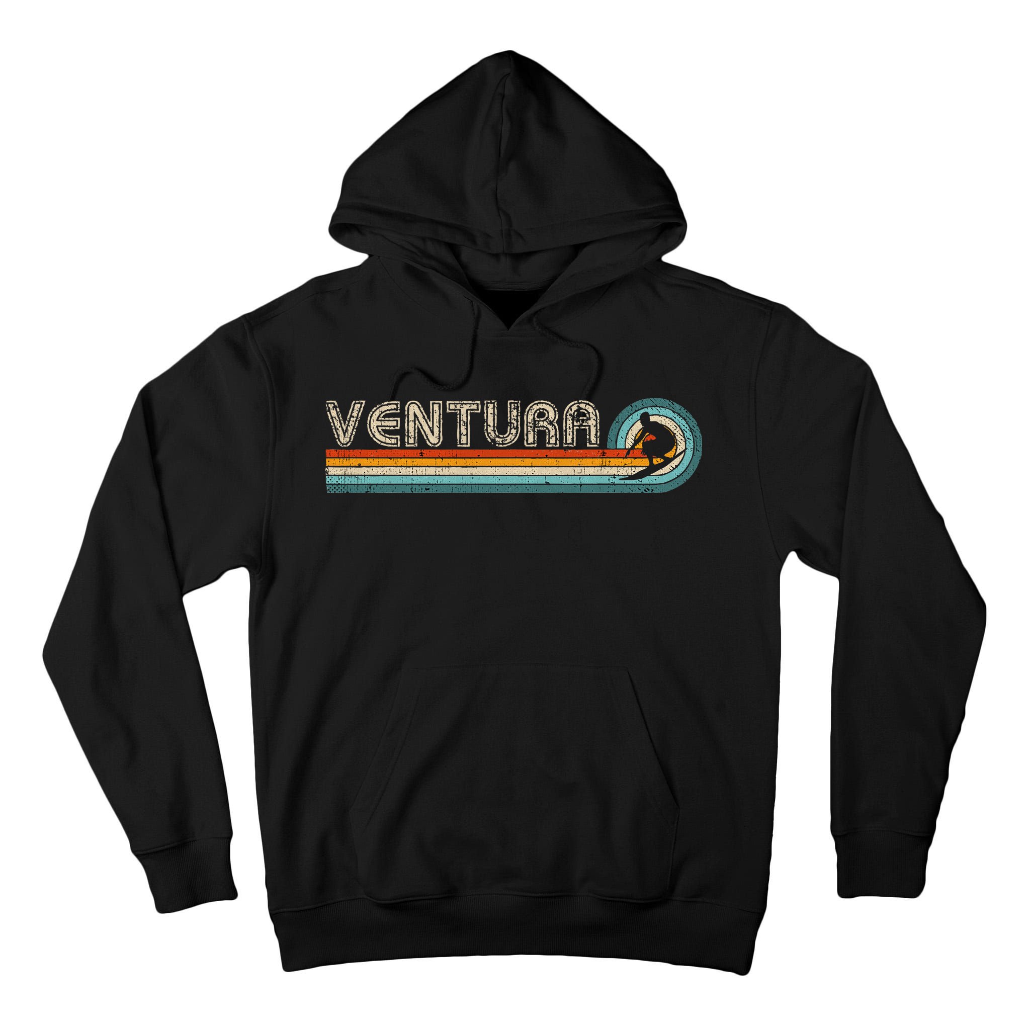Retro Ventura California Surfing Outfit 1980s Ventura Tall Hoodie