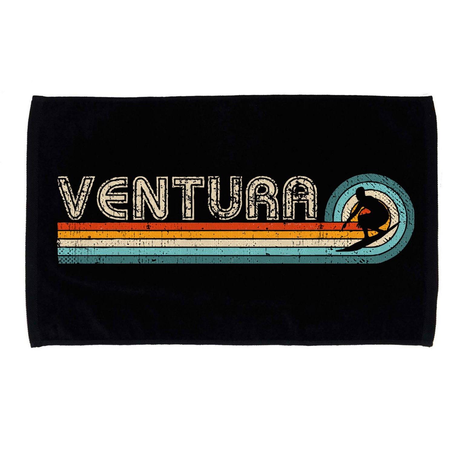 Retro Ventura California Surfing Outfit 1980s Ventura Microfiber Hand Towel