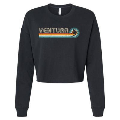 Retro Ventura California Surfing Outfit 1980s Ventura Cropped Pullover Crew