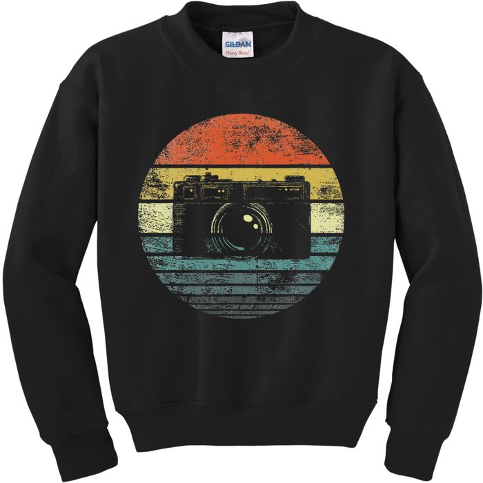 Retro Vintage Camera Photography Lover Photographer Gift Kids Sweatshirt