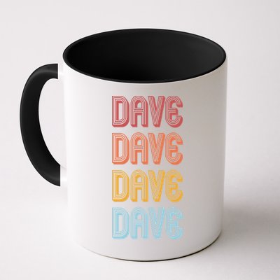 Retro Vintage Custom Name Dave Mug