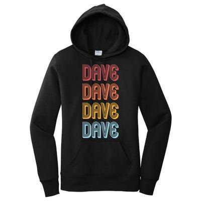Retro Vintage Custom Name Dave Women's Pullover Hoodie