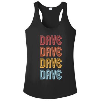 Retro Vintage Custom Name Dave Ladies PosiCharge Competitor Racerback Tank
