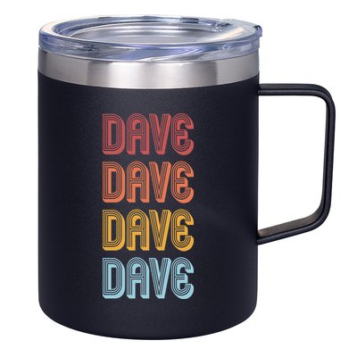 Retro Vintage Custom Name Dave 12oz Stainless Steel Coffee Mug